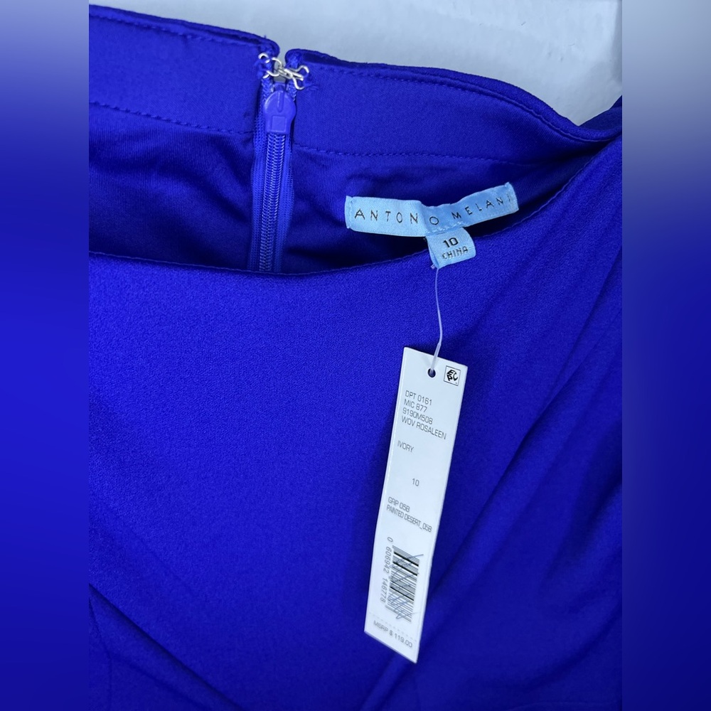 Antonio Melani Rosaleen Blue Bell Sleeve Dress NWT Size 10 MSRP $119 - Picture 4 of 7
